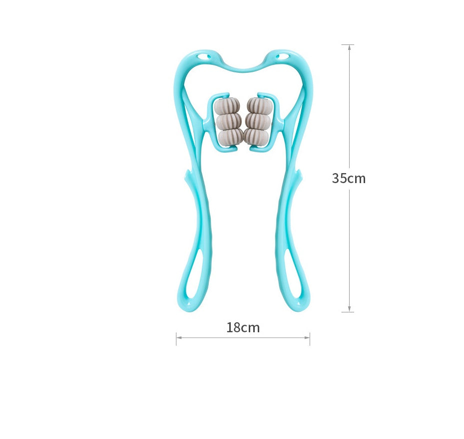 6-Wheel Manual Neck & Body Massager – Deep Tissue Stress Relief Tool