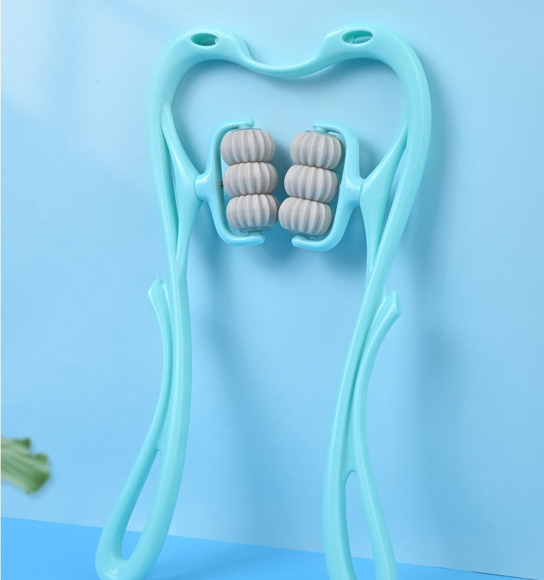 6-Wheel Manual Neck & Body Massager – Deep Tissue Stress Relief Tool