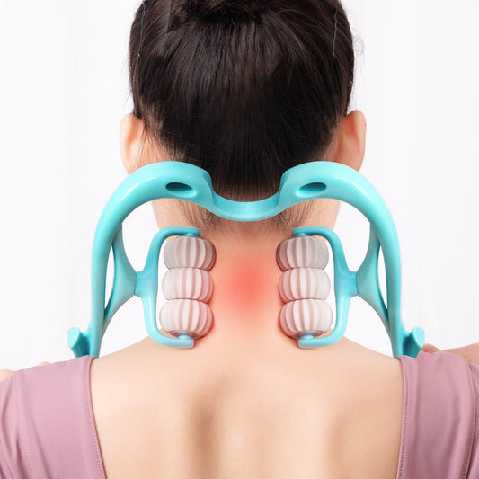 6-Wheel Manual Neck & Body Massager – Deep Tissue Stress Relief Tool